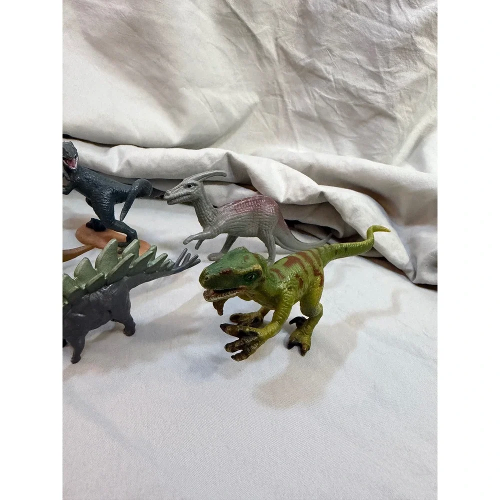Assorted Dinosaur Action Figure Toy Lot 8 Piece Set Triceratops Stegosaurus